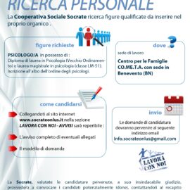 AVVISO RICERCA PERSONALE :  Psicologa/o