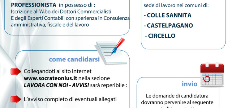 AVVISO RICERCA PERSONALE: Avviso di ricerca personale per “Professionista Progetto Sai” AVVISO RICERCA PERSONALE: Avviso di ricerca personale per “Professionista Progetto Sai”