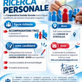 AVVISO RICERCA PERSONALE : ACCOMPAGNATORE/TRICE SERVIZIO TRASPORTO SCOLASTICO MINORI DISABILI AVVISO RICERCA PERSONALE : ACCOMPAGNATORE/TRICE SERVIZIO TRASPORTO SCOLASTICO MINORI DISABILI